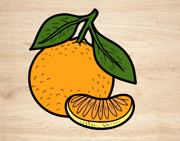 Desenho Uma tangerina pintado por AndressaBR