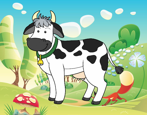 Desenho Vaca de fazenda pintado por AndressaBR