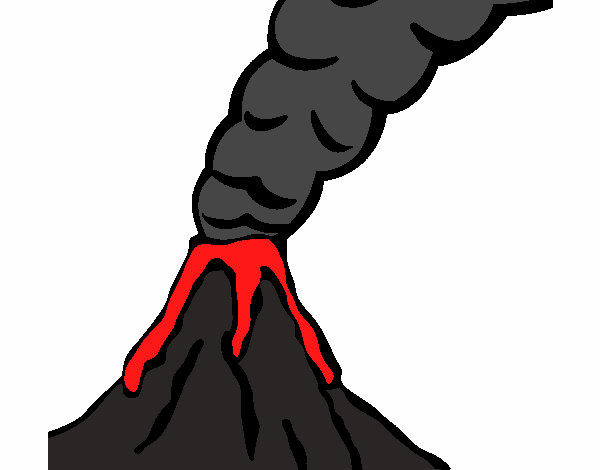 Desenho Vulcão pintado por alya