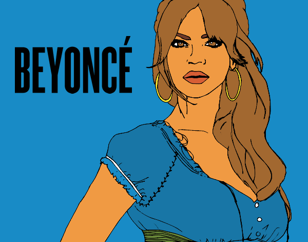 Desenho Beyoncé B-Day pintado por sananamor