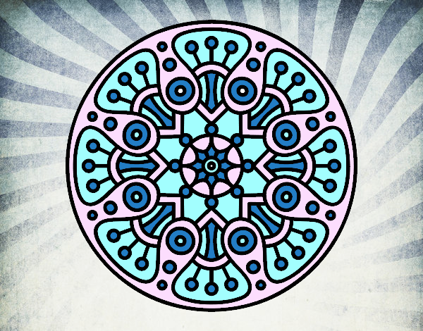 Desenho Mandala crop circle pintado por Craudia