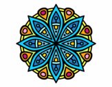 Desenho Mandala para a concentração pintado por GabyFox