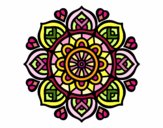 Desenho Mandala para a concentração mental pintado por GabyFox