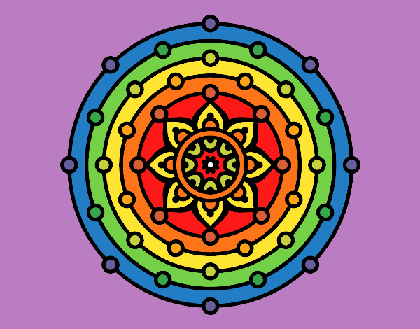Desenho Mandala sistema solar pintado por Craudia