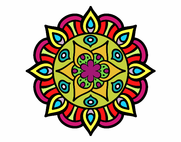 Desenho Mandala vida vegetal pintado por Juhzinha