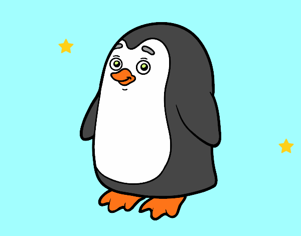 Desenho Pinguim antártico pintado por Princesari