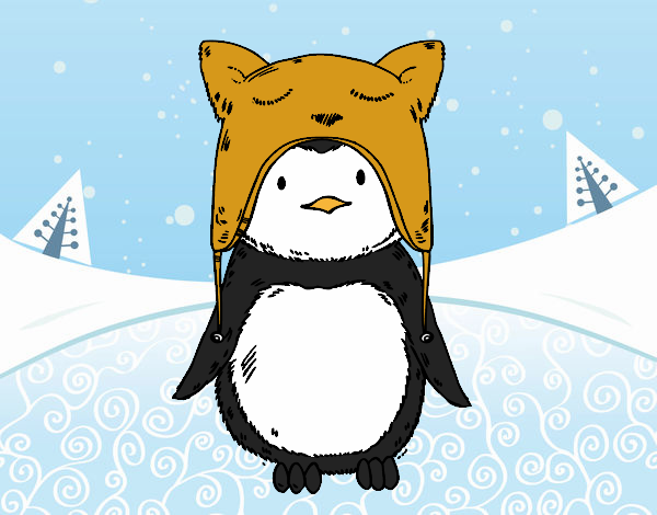 Desenho Pinguim com chapéu engraçado pintado por LadyCinthi
