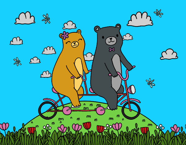 Desenho Ursos do amor pintado por LadyCinthi