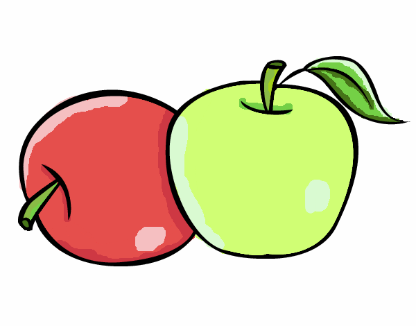 Desenho Dois maçãs pintado por GabyFox