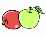 Desenho Dois maçãs pintado por GabyFox