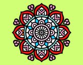 Desenho Mandala para a concentração mental pintado por luzinda