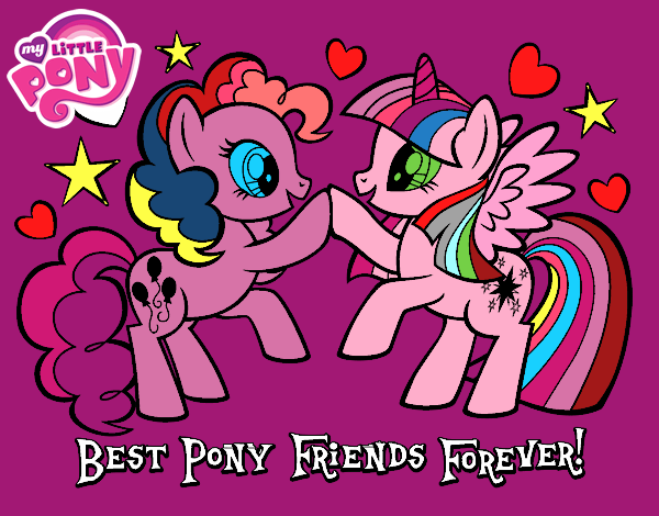 Desenho  Pony Melhores amigos para sempre pintado por MillySilva