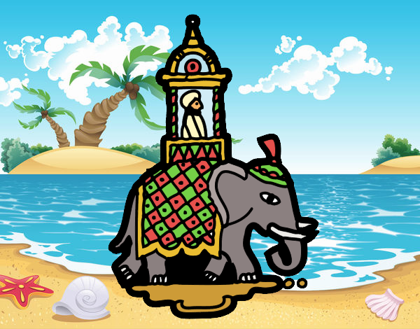 Desenho Taxi-elefante pintado por Craudia