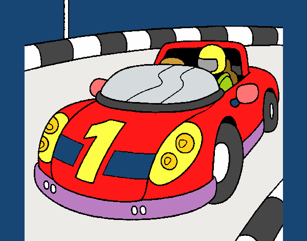 Desenho Carro de corridas pintado por Crismayumi
