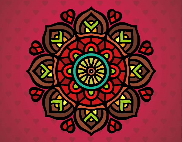 Desenho Mandala para a concentração mental pintado por VanVieira