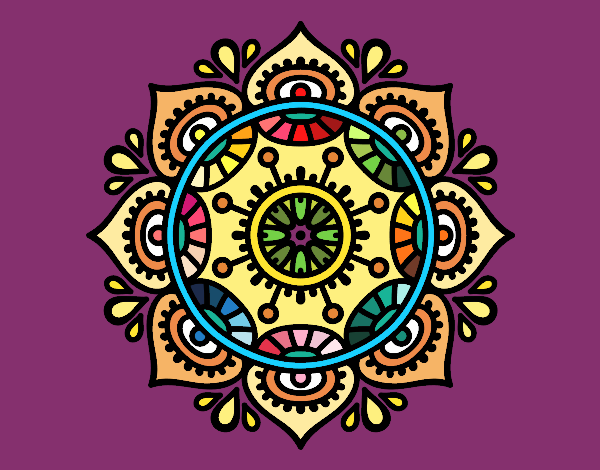 Desenho Mandala para relaxar pintado por VanVieira