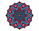 Desenho Mandala simetria simples pintado por luzinda