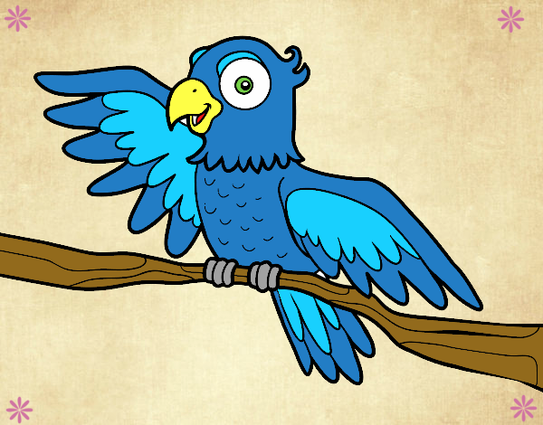 Desenho Papagaio en liberdade pintado por Crismayumi