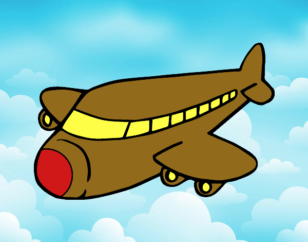 Desenho Avião boeing pintado por Danievi