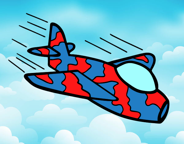 Desenho Avião da camuflagem pintado por Danievi