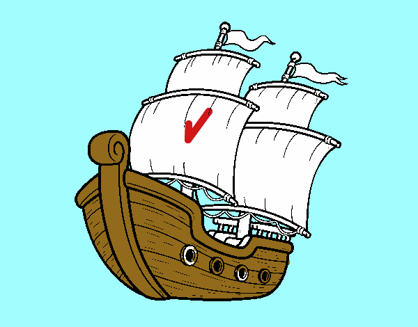 Desenho Barco de vela pintado por Danievi
