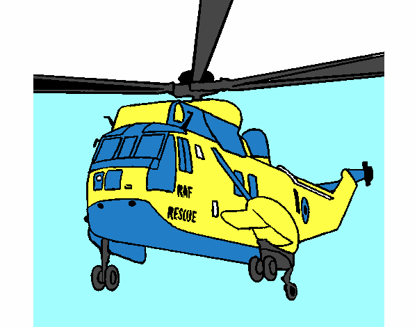 Desenho Helicoptero de resgate pintado por Danievi