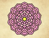 Desenho Mandala pétalas de flores pintado por Massola