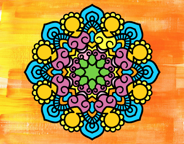 Desenho Mandala reunião pintado por VOVOTERESA
