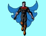 Desenho Um Super herói a voar pintado por Danievi
