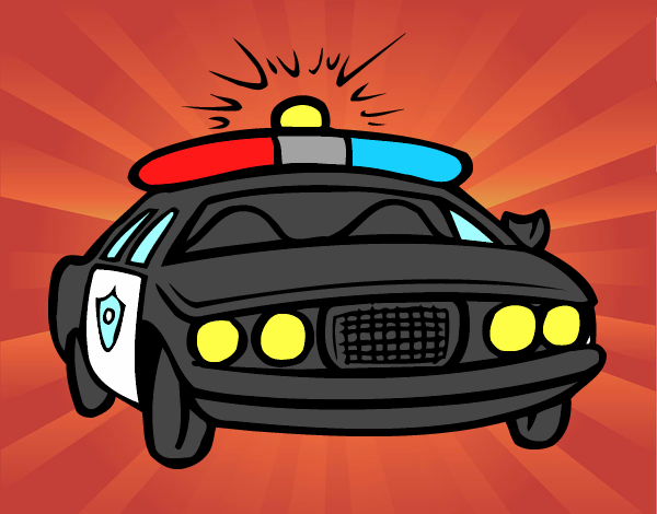 Desenho Carro de polícia pintado por Danievi