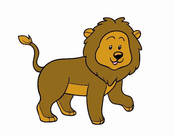 Desenho Leão adulto pintado por carolina22