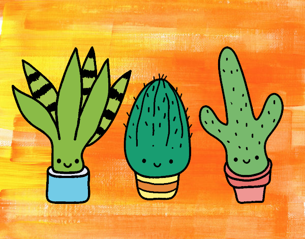 Desenho Mini cactus pintado por Craudia
