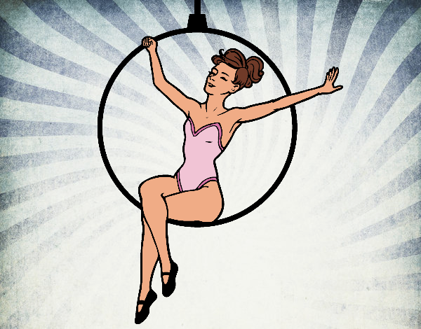 Desenho Mulher trapezista pintado por vanalb