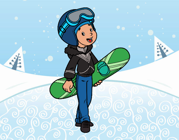Desenho A menina Snowboard pintado por vanalb