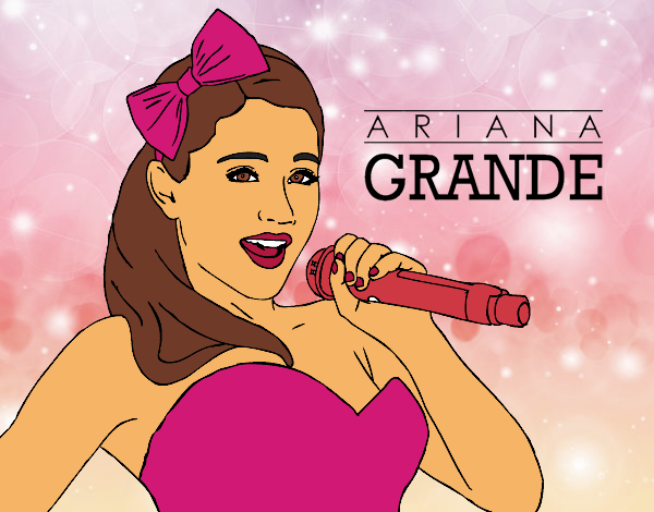 Desenho Ariana Grande cantando pintado por anaCFAIAL