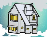 Desenho Casa unifamiliar pintado por ceciliaz