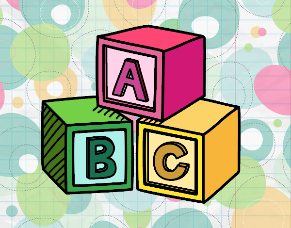 Desenho Cubos educacionais ABC pintado por Craudia