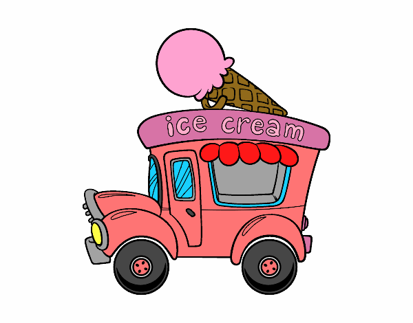 Desenho Food truck de sorvete pintado por luzinda