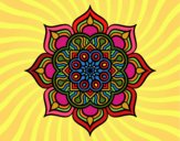 Desenho Mandala flor de fogo pintado por orandi