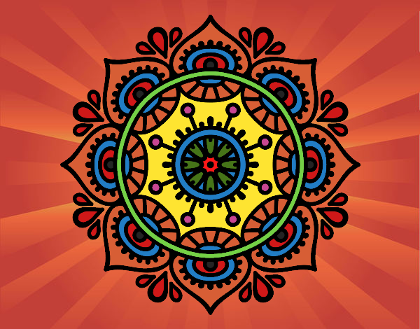 Desenho Mandala para relaxar pintado por anaCFAIAL