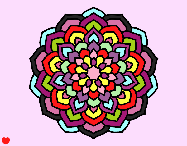 Desenho Mandala pétalas de flores pintado por vanalb