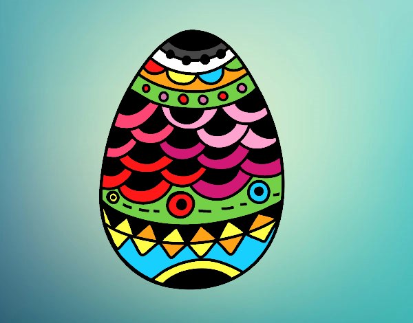 Desenho Ovo de Páscoa de estilo japonês pintado por SrGusta