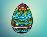 Desenho Ovo de Páscoacom teste padrão vegetal pintado por SrGusta