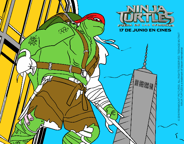 Desenho de Raphael Ninja Turtles para Colorir - Colorir.com