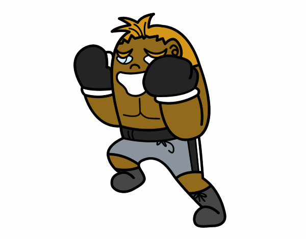 Boxeador defendendo