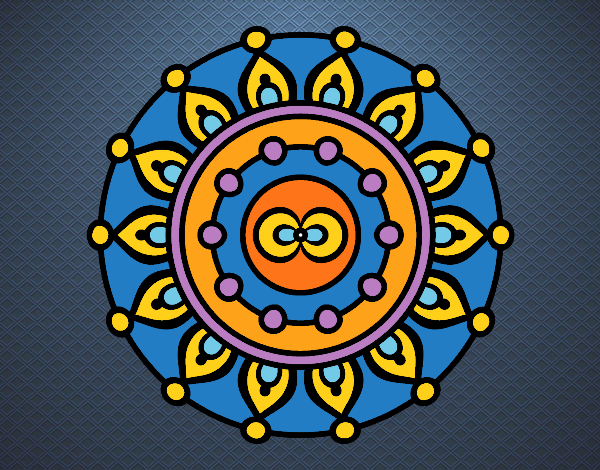 Desenho Mandala meditação pintado por FranCamar