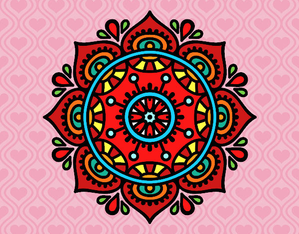 Desenho Mandala para relaxar pintado por carmasiana