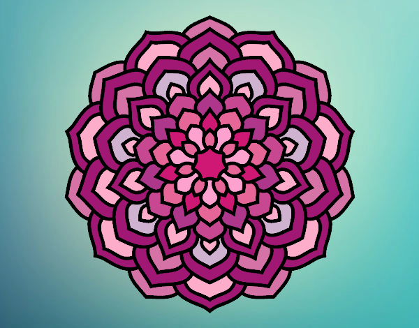 Desenho Mandala pétalas de flores pintado por carmasiana