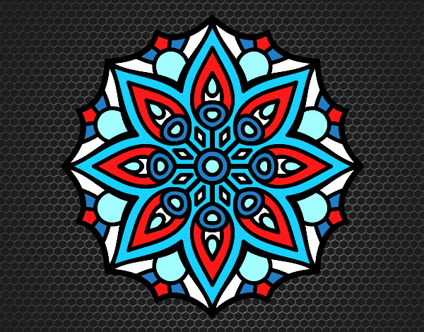 Desenho Mandala simetria simples pintado por FranCamar