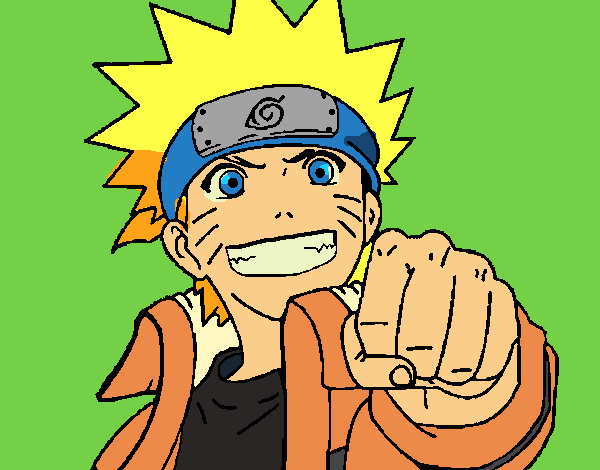 Desenho de Naruto alegre pintado e colorido por Usuário não registrado o  dia 27 de Março do 2017